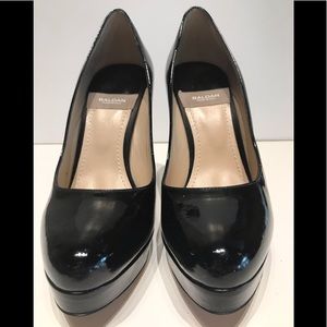 Baldan 🇮🇹 HH black patent platform round toe